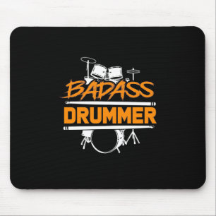 Badass Drummer Mouse Pad