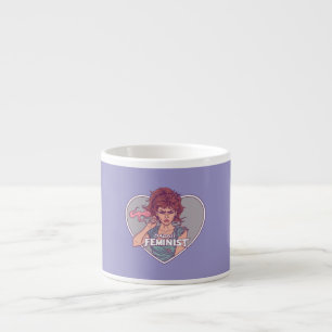 BADASS FEMINIST, cartoon Espresso Cup