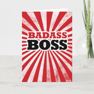 Badass Funny Boss Card