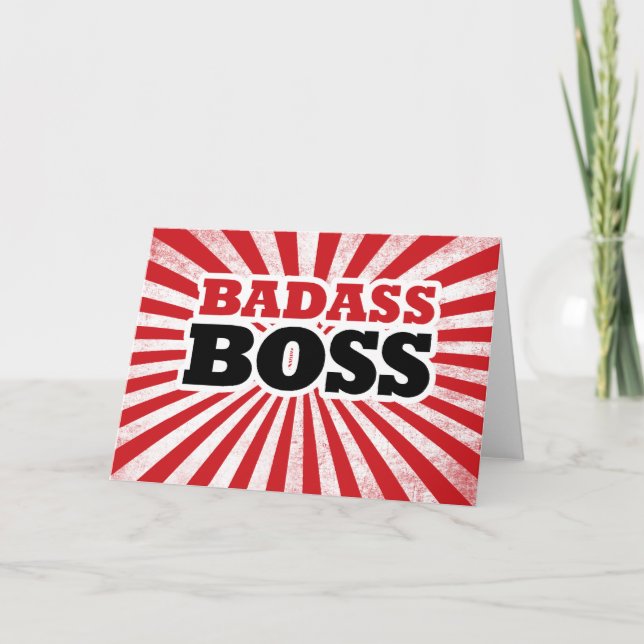 Badass Funny Boss Card (Front)
