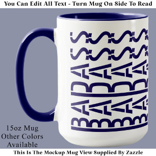 BADASS Hidden Message Modern Trendy Typography  Mug