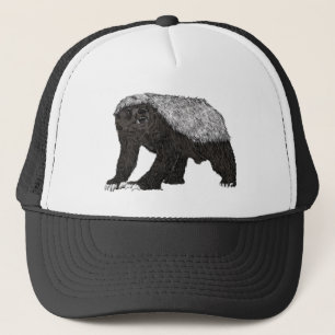 Badass Honey Badger Fearless Attitude Animal Art Trucker Hat