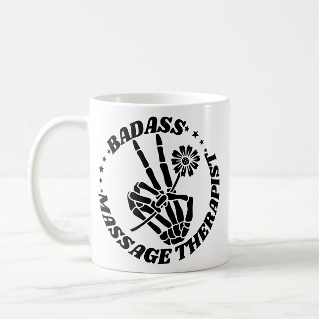 Badass Massage Therapist Coffee Mug (Left)