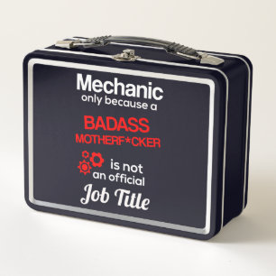 Badass Mechanic Metal Lunch Box