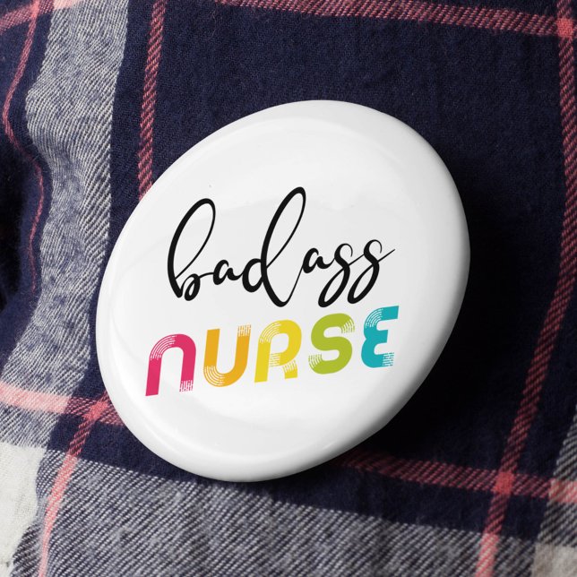 Badass Nurse 3 Cm Round Badge (Creator Uploaded)