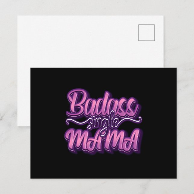 Badass Single Mama Postcard (Front/Back)