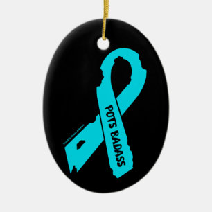 Badass/Torn Ribbon...POTS Ceramic Ornament