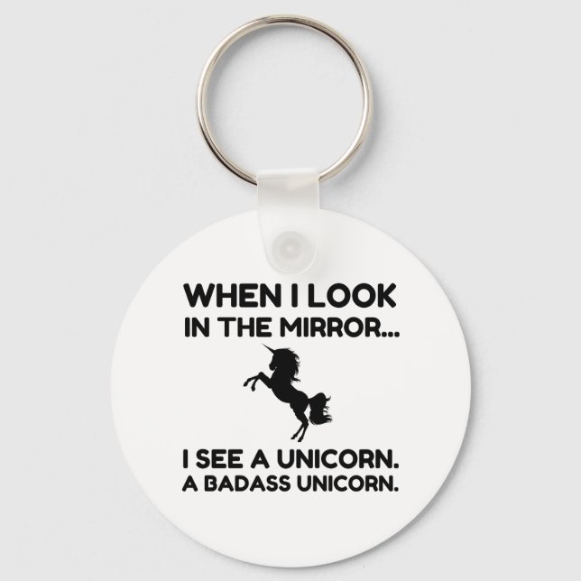 BADASS UNICORN KEY RING (Front)