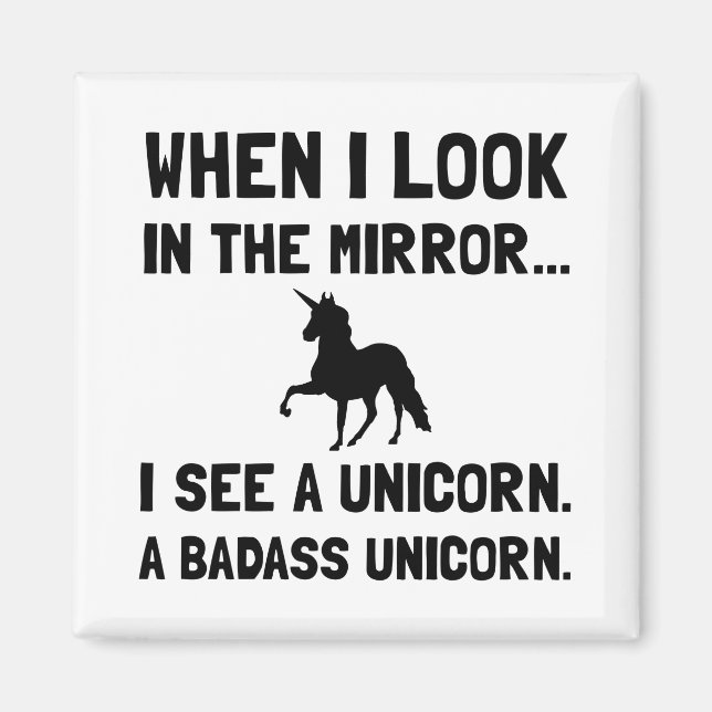Badass Unicorn Magnet (Front)