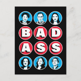 Badass Women: Stacey RBG AOC Katie Kamala Warren Postcard