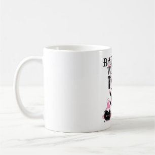 Baddest Witch in Town Halloween pink and scary Coffee Mug