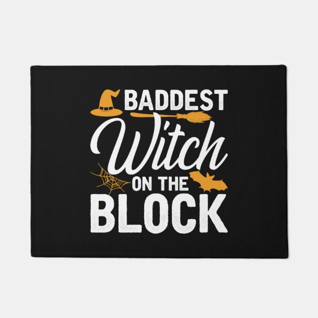 Baddest Witch On The Block Doormat (Front)
