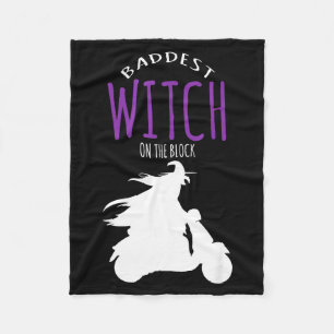 Baddest witch on the block - halloween costume  fleece blanket
