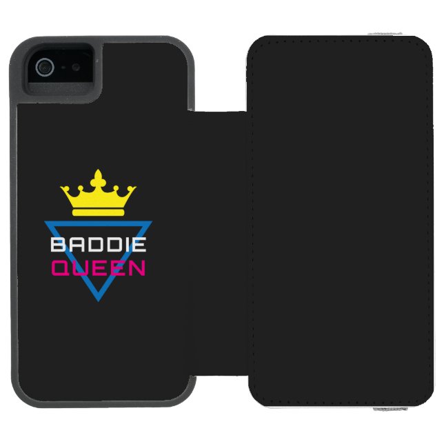 Baddie Queen Crown Y2K Incipio iPhone Wallet Case (Folio Open)