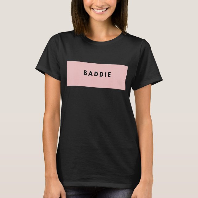 BADDIE Womens Aesthetic Tees Gift for Her Shirt (Front)