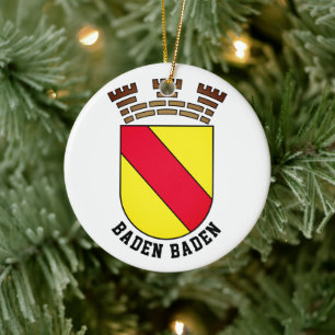 Baden Baden coat of arms - GERMANY Ceramic Ornament