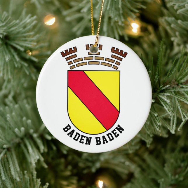Baden Baden coat of arms - GERMANY Ceramic Ornament (Tree)