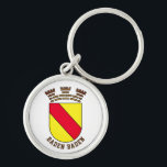 Baden Baden coat of arms - GERMANY Key Ring<br><div class="desc">Baden-Baden is a spa town in the state of Baden-Württemberg,  south-western Germany,  at the north-western border of the Black Forest mountain range on the small river Oos.</div>
