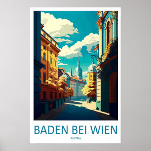 Baden Bei Wien Vintage Travel Poster Ski National