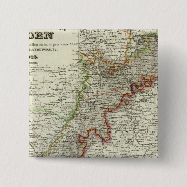 Baden, Germany 15 Cm Square Badge (Front)