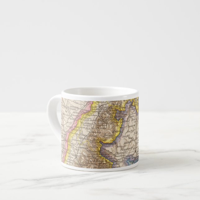 Baden Germany Atlas Map Espresso Cup (Front Left)