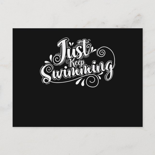 Baden Just Keep Swimming Postcard (Front)