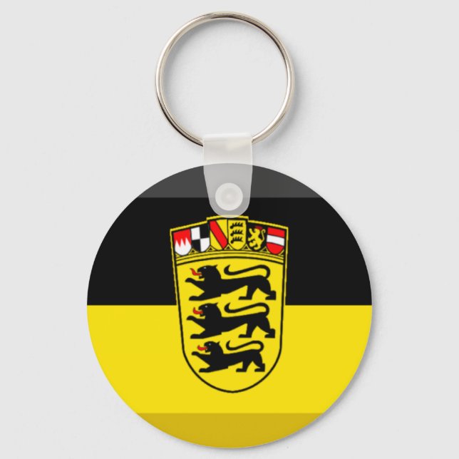 Baden-Wuerttemberg Flag Gem Key Ring (Front)