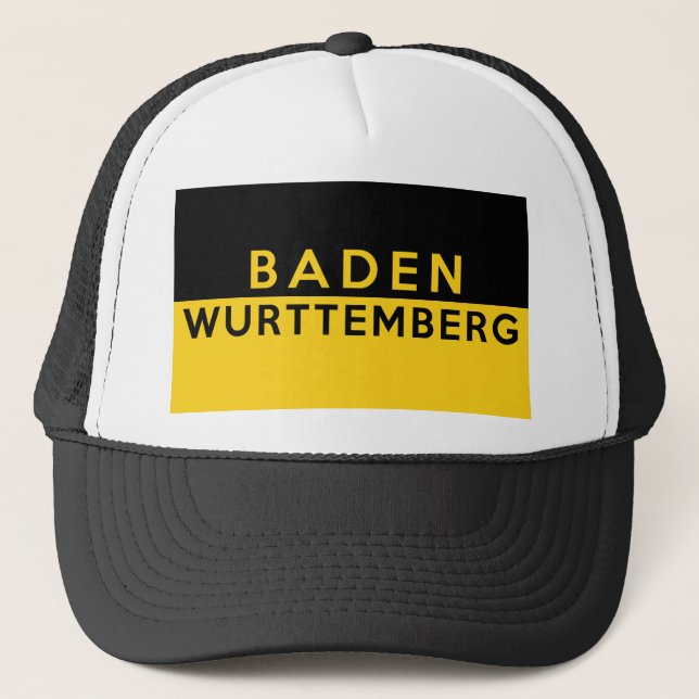 baden wurttemberg region flag germany country name trucker hat (Front)
