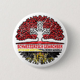 Baden-Württemberg Schweizer Schweiz Baum 6 Cm Round Badge