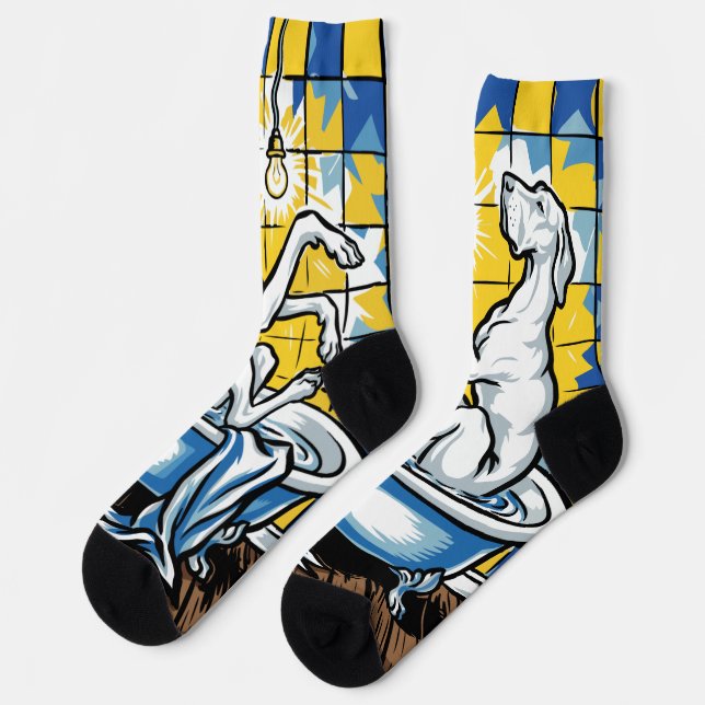 Badende Dogge Socks (Left)