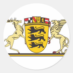 badenwurtemberg_coa1 classic round sticker