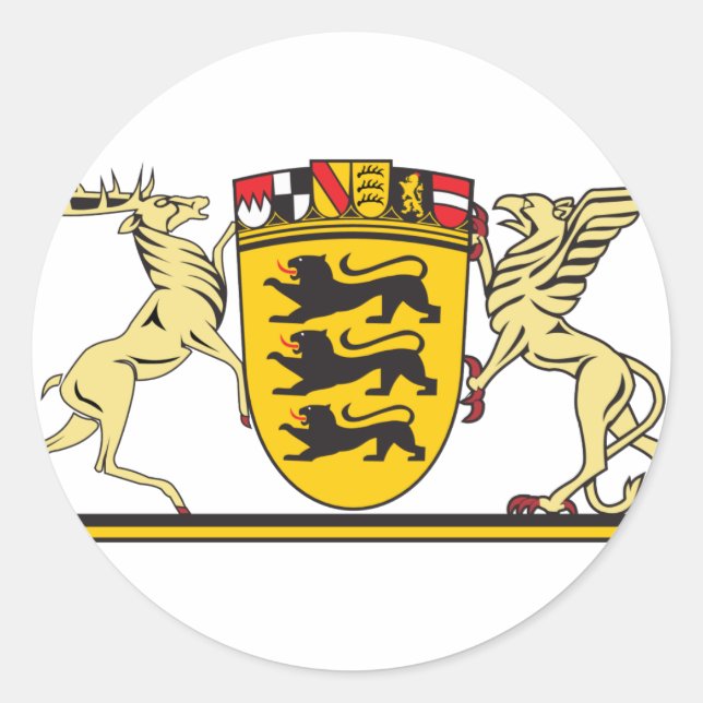 badenwurtemberg_coa1 classic round sticker (Front)
