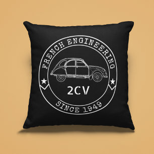 badge 2CV Oldtimer Engineering emblem Cushion