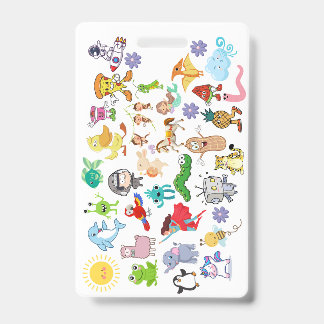 Badge Accessory (Cartoons & Food)  ID Badge