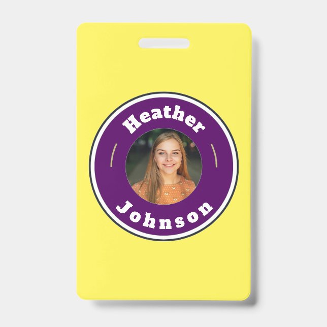 Badge - Custom Personalised (add name & photo) ID Badge (Front)