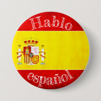 Badge flag hablo español