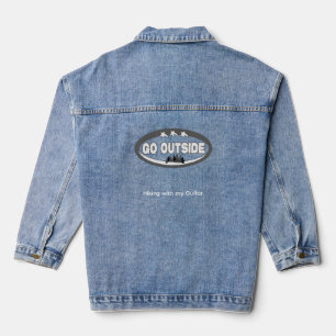 Badge for all those who want to go out 'Go out' Denim Jacket