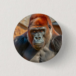 Badge: gorilla 3 cm round badge
