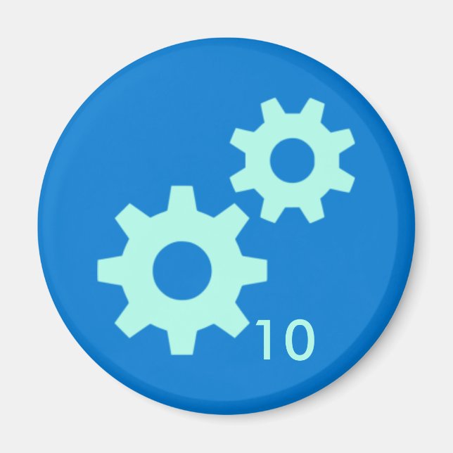Badge Magnet - Gears 10 (Front)