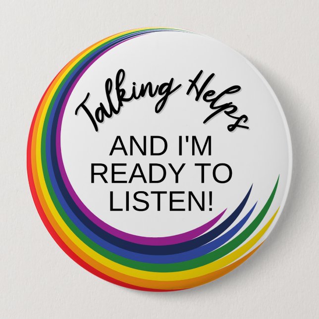 BADGE Mental Health Awareness | Talking Helps (Front)