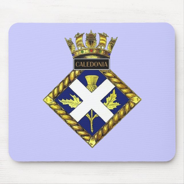Badge of HMS Caledonia Mouse Pad (Front)