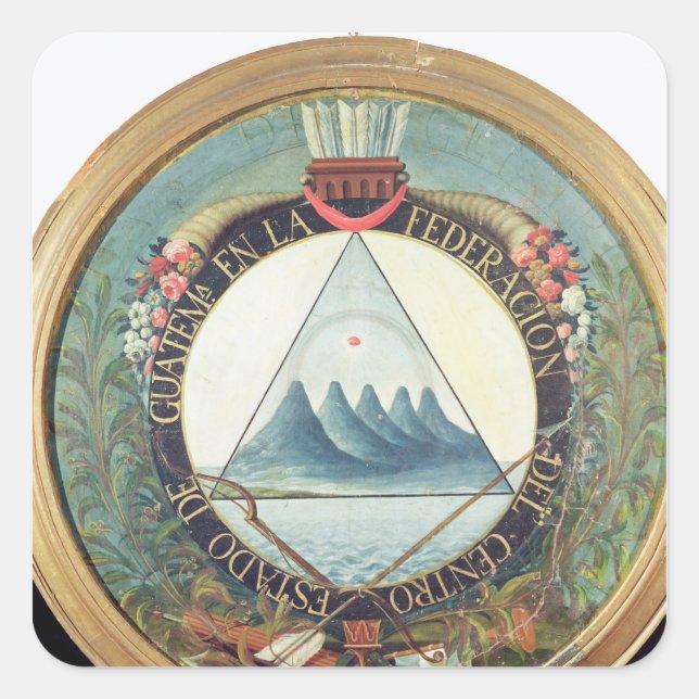 Badge of the Federation of Guatemala Square Sticker (Front)