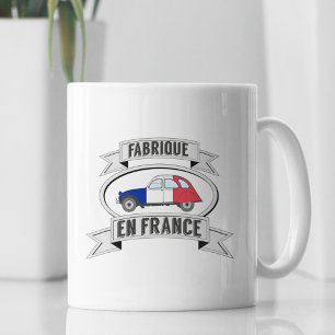 badge Oldtimer 2cv fabrique en France Coffee Mug