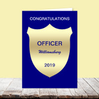 Badge Police Academy Graduation Card