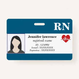 Badge | Promotional Medical Employee Photo Code ID Badge