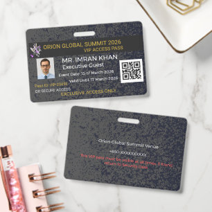 badge sécurité business badge corporate badge VIP! ID Badge
