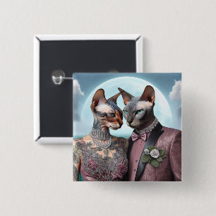 Badge Sphynx Cat Love Valentine Anniversary