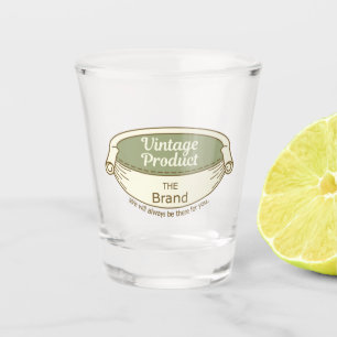badge sticker emblem shot glass