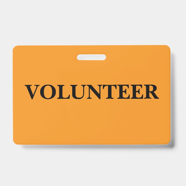 Badge - Volunteer ID Badge (Front)