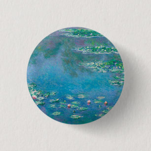 BADGE: "WATERLILIES" BY MONET 3 CM ROUND BADGE